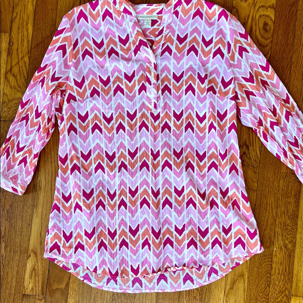 Women’s 3/4 Sleeve Tunic Top size Large Like New